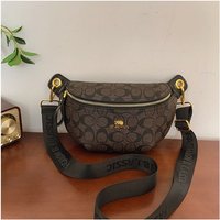 Women's shoulder bag 2026 new vintage print wide shoulder strap small square bag crossbody bag trendy