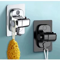 1PC No Drill Large Panel Self Adhesive 360° Adjustable Shower Head Holder Wall Mounted for Handheld Bracket Bathroom Accessories