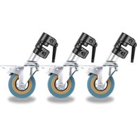3Pcs C-Stand Swivel Caster Wheel Set 25MM Diameter For Photography Heavy Duty Stainless Steel C-Stand Special Wheel Accessories