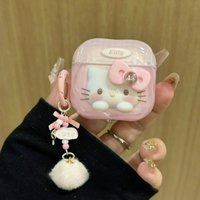 Cute Cartoon Hello Kitty Earphone Case for AirPods 4 3 2 1 Pro3 Pro2 Wireless Bluetooth Headset Protective Cover Accessories