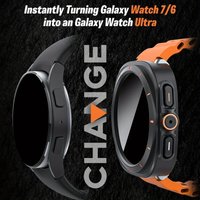 2pcs Accessories Set for Samsung Galaxy Watch 7/6 (40Mm/44Mm) - Ultra-Look Protective Case HD Tempered Glass Breathable Strap