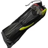 Black Mesh Drawstring Bag with Long Flippers for Diving Backpack 72 * 28cm