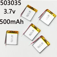 3.7V 500mAh Lithium Polymer LiPo Rechargeable Battery 503035 For Camera MP4 GPS Bluetooth Headset Speaker LED Lights Recorder