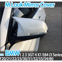 2pcs White M Style Car Side Rearview Mirror Cover Cap Trim For BMW 1 2 3 3GT 4 M2 i3 Series F20 F21 F22 F23 F30 F31 F32 F33 F34