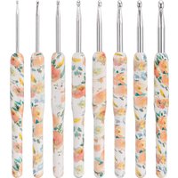 2.5mm-6mm High-Quality Stainless Steel Crochet Needle Plastic Grip Buffering Handle Weaving Hook DIY Tool Knitting Needle
