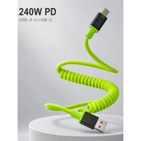 240W PD Fast Charging Silicone Cable Type C To C A To C 1M 2M Data Cord For iPhone 17 16 Huawei Xiaomi Samsung Charging Cable