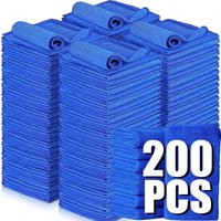 Serviettes de nettoyage de voiture en microfibre, 10/200 pièces, chiffon de séchage de voiture Super absorbant, soins de voiture ménagers, détails, ourlet, chiffons de plumeau