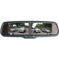 4.3-inch LCD rearview mirror screen display, dual-screen display, supports 4 signal inputs, see details for bracket application