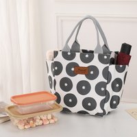 Daily portable outing with rice Oxford cloth insulation lunch bag fashion large capacity waterproof hand carry with lunch lunch