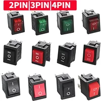 10/30/100 Pcs KCD1 Snap - in Boat Rocker Switch - SPST ON - OFF, 2/3/4 Pin, 250V 6A (AC) / 125V 10A, 2P Toggle Power Snap Switch