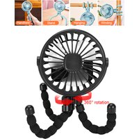 AliExpress cooskr Octopus Fan Mini Flexible Tripod Cooler Fan Portable 360° Rotate Handheld Desk Fan for Stroller Bike Travel Winding Vertical Fan