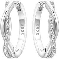 CYCUFF S925 Sterling Silver Woven Twisted Earrings Hoop Earrings Women Jewelry Original Trendy Anniversary Gifts