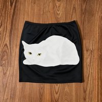 Y2K American Style for Women Y2K Cat Print Low Waist Short Skirt Sweet Cool Dopamine Retro Pure Desire