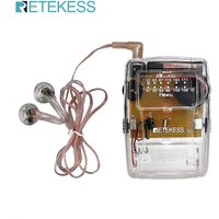 RETEKESS TR624 AM/FM Mini Pocket Radios Machine Transparent Portable Radio Support Headphones for Church Conference