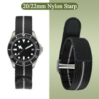 20mm 22mmHook and Loop Fastener nylon Watch Strap Bracelet for Tudor Seiko Watchband Men Women Replacement universal wristband