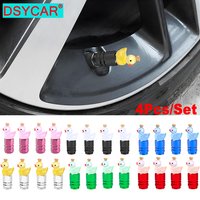 4PCS Duck Tire Valve Stem Caps with O Rubber Ring, Universal Tire Valve Stem Covers for Cars, SUV, Trucks, Bikes, Motorcycles