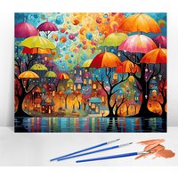 Paint By Numbers Umbrella Tree DIY Arts Crafts Digital Oil Painting Fantasy Landscape Scenery Drawing On Canvas Handpainted Gift