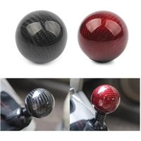 New Gear Shift Knob Carbon Fiber Car Gear Shift Knob Shifter Lever Round Ball Shape Acrylic Transparent Packaging Universal Car