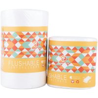 HappyFlute Bamboo Fabric Baby Wipes Biodegradable&Flushable Nappy Liners Cloth Diaper Liners 1 Roll 100Piece
