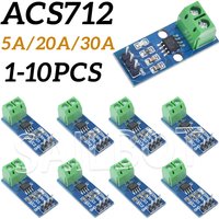 1-10PCS ACS712 5A 20A 30A Hall Current Sensor Module ACS712 Model For Arduino AC DC Current Detection Board