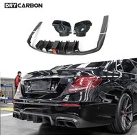 Carbon Fiber Rear Bumper Lip Diffuser for Benz E Class W213 E200 E260 E300 E63 AMG 2017-2022 Car Styling Body Kits Accessories
