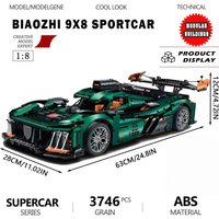 1:8 Technical SPORTCAR High Tech Technical RC Racing Car Building Blocks Bricks Assembly 3746PCS MOC Toys For Birthday Gifts