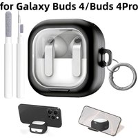 2026 For Samsung Galaxy Buds 4Pro/4 Case with Secure Lock & Phone Stand TPU+PC Protective Case with Cleaner Kit For Galaxy Buds4
