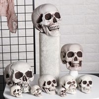 Plastic Skull Head All Size Realistic Skull Skeleton Head for Halloween Party Home Garden Lawn Decor Haunted House Horror Props