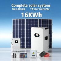6KW Hybrid Solar Energy Storage System Single Phase 230V Floor Standing Inverter LiFePO4 Battery Complete Home Mono Solar Panel