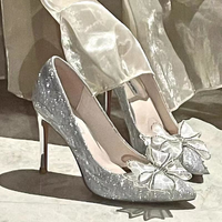 zapatos de mujer women fashion sweet light weight silver sexy wedding party stiletto heel shoes lady golden comfort pumps b682