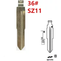 10pcs 36# Key BladeSZ11 SZ11MH SZ11FH Metal Uncut Blank Flip KD Remote Key Blade for Suzuki Key Blade for KD Keydiy Xhorse VVDI