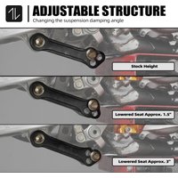 NICECNC Motorcycle Multi-Level Adjustable Lowering Link Kit For 2024 Suzuki DR-Z400 DR-Z400E DR-Z400S DR-Z400SM DR-Z4S 2000-2024