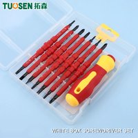 Manual screwdriver set with triangular cross shaped screwdriver ph1 ph2 dual use with magnetic function at both ends