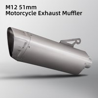 Universal 51MM Slip-on Moto Exhaust Muffler with DB Killer for R6 Mt07 Cbr650r Cb650 Gsxr150 Gsxs1000 Ninja400 Z250 F900 M12