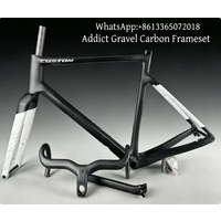 New Addict Gravel Carbon Frameset Internal routing Gravel Race Bike Frameset Disc Carbon Frameset BB86 Width 86.5mm Custom color
