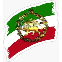 Iran Pahlavi's flag with lion and crown Sticker for Laptop Decor Bedroom Car Cute Cartoon Art Fashionable Public Suitcase