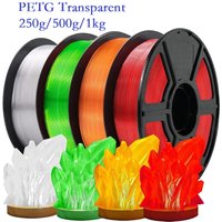 Transparent PETG Filament 1kg/500g/250g/200g 1.75mm 3D Printer Filament Strong Toughness PETG Translucent Red Orange Blue Green