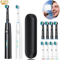 Rotating Electric Toothbrush for Adults with 8 Brush Heads Deep Clean Rechargeable Electric Tooth Brush 2 Min Smart Timer