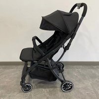 Baby stroller Leather High Landscape Lightweight Folding Two-way Push Four-wheel