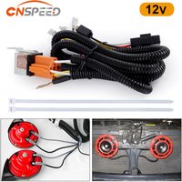 CNSPEED 40A 12V Universal Car Horn Wiring Harness Relay Kit For Auto Van Truck Grille Mount Blast Tone Horns