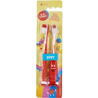 Kids Toothbrush 2 Pack, Soft Bristle Heart Design Toothbrushes for Children Oral Care and Daily Brushing