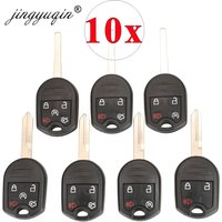 Jingyuqin-coque de clé 3/4/5 | 10 pièces, boutons à distance pour Ford Edge Explorer Ranger Windstar expédition Mustang pour Mazda Fob étui