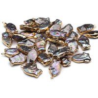 1pc 11x23mm Natural Freshwater Pearl Pendant Fish Shape Baroque Pearl Charms for Jewelry Making DIY Necklace Earrings Accessory