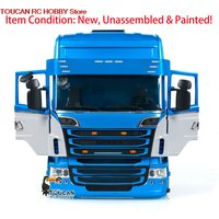 R730 Plastic Cabin Body Shell Painted Kits for 1/14 RC Car 6x6 6x4 Remote Control Tractor Truck DIY Model Toucan Hobby RC Toy