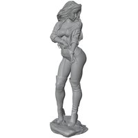 1/24 Miniature Resin Model Statue 75mm Figure Toy Model Kit, Woman Who Loves Fighting Highly Detailed Resin Model Figure, Uncolored, Perfect for Role-Playing Games and Collecting.