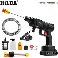 Electric Cordless High Pressure Water Gun for Cleaning Car Wash Machine Foam Nozzle for Auto Home Garden Cleaning Car Washing