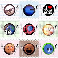 Cartoon Solar Balls Fan Art Handmade Brooch Cartoon Cosplay Badge On Backpack Jewelry Accessories Gifts
