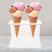 Transparent Acrylic Ice Cream Cone Holder Display Stand Desktop Clear Food Shelf Dessert Holder Ice Cream Cone Stands