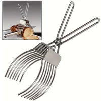 Stainless Steel BBQ Slicer Meat Cutter Multi-Function Camping Kitchen Tool for Ham Bread Portable Rustproof Outdoor Accessories