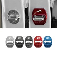 4pcs/Set Car Door Lock cover Protect Buckle Cover Stickers For Nissan 350Z 370Z Z33 Fairlady For Nismo Z Auto Accessories